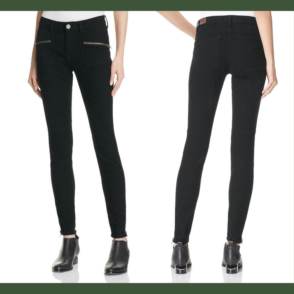 NWT $258 Joie The Moto Skinny Jeans in Black [SZ‎ 23 ]